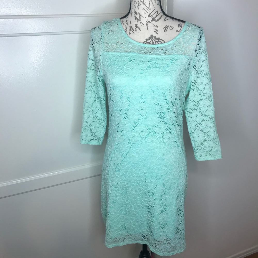 Anthropologie Fresh of L.A Lace Dress Petite L